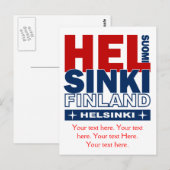Helsinkiはがき – カスタマイズ可能 ポストカード (正面/裏面)