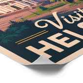 Helsinki Finland Cathedral Travel Art Vintage ポスター (角)