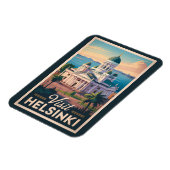 Helsinki Finland Cathedral Travel Art Vintage マグネット (左側)