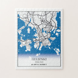 Helsinki Finland City Map Coordinates Travel ジグソーパズル