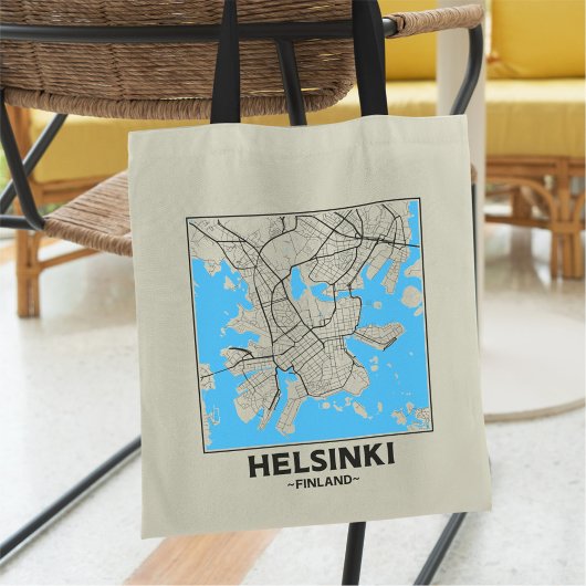 Helsinki, Finland City Map Tote Bag トートバッグ