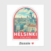Helsinki Finland Travel Art Emblem シール (シート)