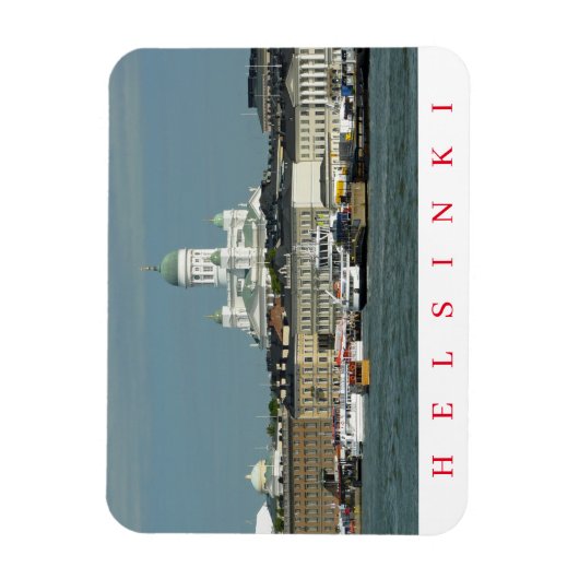 Helsinki harbor and cathedral fridge magnet マグネット (縦)