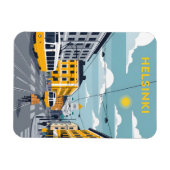 Helsinki Tram – Urban Finland Cityscape マグネット (横)