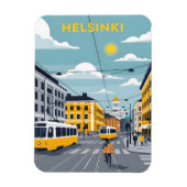 Helsinki Tram – Urban Finland Cityscape マグネット (縦)
