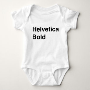 Helveticaはっきりした ベビーボディスーツ