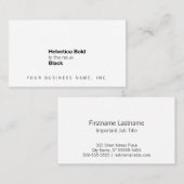 Helveticaはっきりしたneueの黒です 名刺 (正面/裏面)