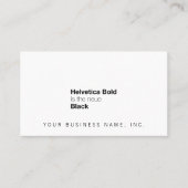 Helveticaはっきりしたneueの黒です 名刺 (正面)