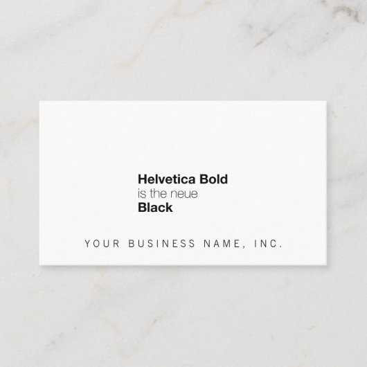 Helveticaはっきりしたneueの黒です 名刺 (正面)