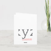 Helveticaアルファベットクリスマスツリー シーズンカード (裏面)