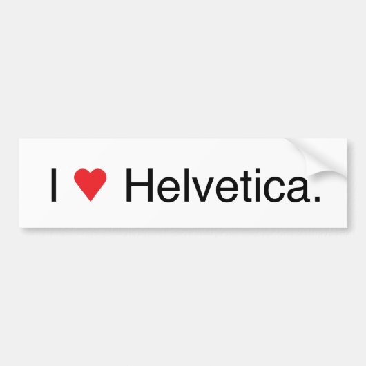 Helveticaバンパーステッカー バンパーステッカー (正面)