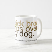 Helvetica統治のコーヒー・マグ コーヒーマグカップ (正面右)