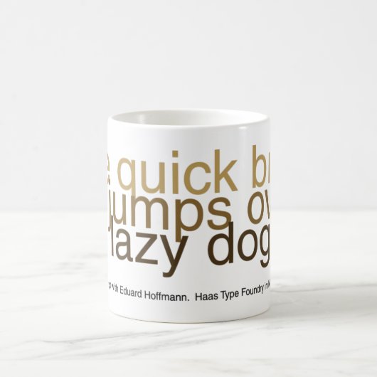 Helvetica統治のコーヒー・マグ コーヒーマグカップ (中央)