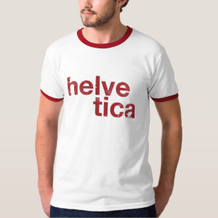 helvetica赤 tシャツ
