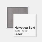Helvetica Boldは新しいブラック マグネット (正面/裏面)