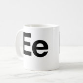 Helvetica Ee コーヒーマグカップ (正面左)