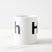 Helvetica Hh コーヒーマグカップ (中央)