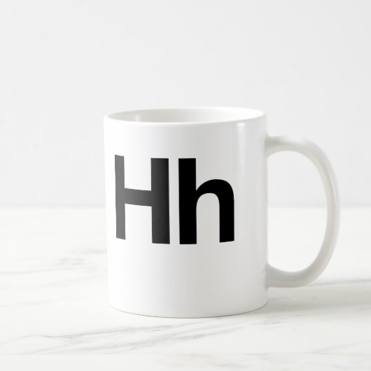 Helvetica Hh コーヒーマグカップ (右)