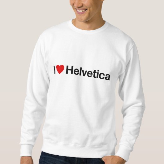 Helvetica Iハート スウェットシャツ (正面)