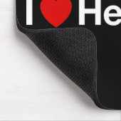 Helvetica Iハート マウスパッド (コーナー)