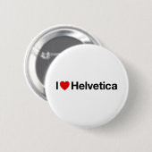 Helvetica Iハート 缶バッジ (正面&裏面)