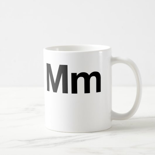 Helvetica Mm コーヒーマグカップ (右)