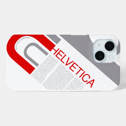 Helvetica Typography | Design Case-Mate iPhoneケース (裏面 (横))