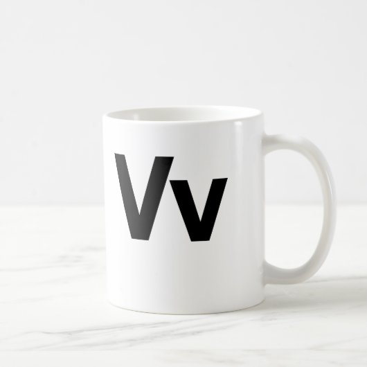 Helvetica Vv コーヒーマグカップ (右)