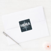 HEMA Medieval Sword Emblem – Blue Graffiti Style スクエアシール (封筒)