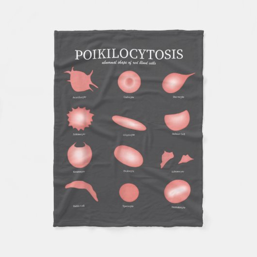 Hematology Red Blood Cell Laboratory Science Hemat フリースブランケット (正面)