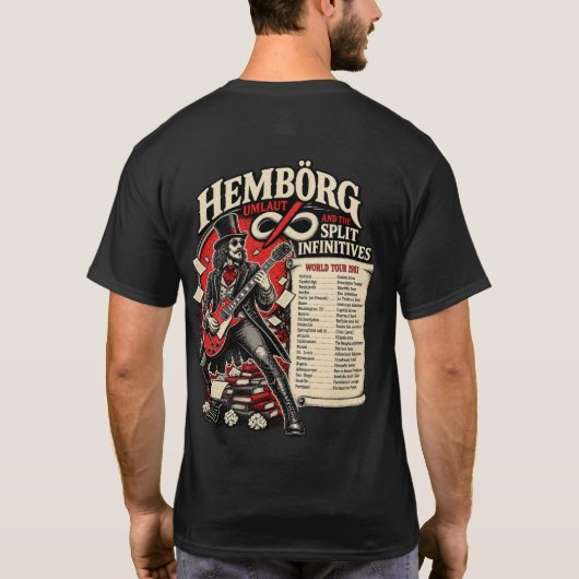 Hembörg Umlaut and the Split Infinitives Concert Tシャツ (裏面)