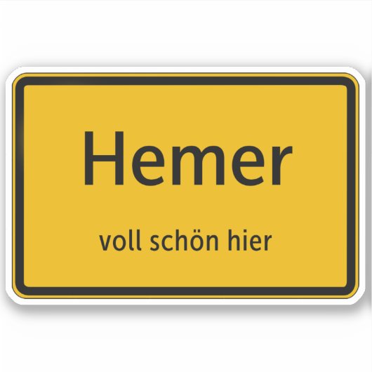 Hemer Aufkleber Sticker Autoaufkleber シール (正面)