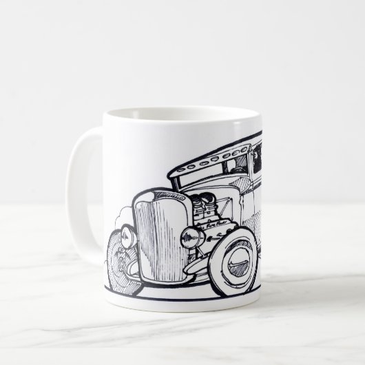 Hemiを改造しました模倣して下さい コーヒーマグカップ (正面左)