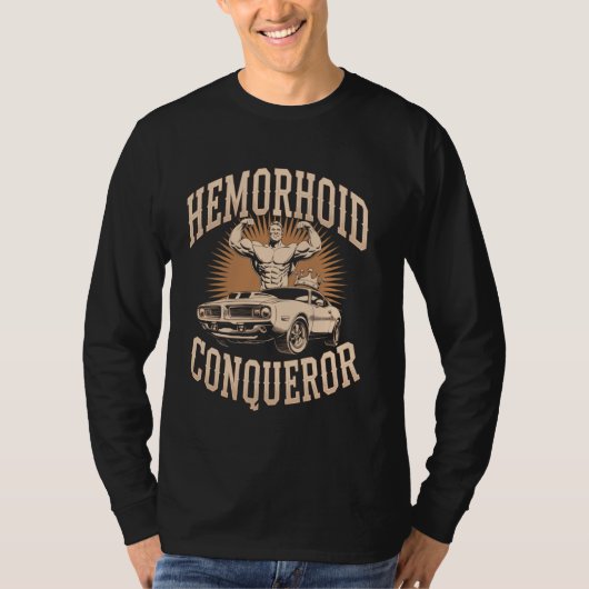 Hemorrhoid Conqueror Funny Memes Weird Cringe Meme Tシャツ (正面)