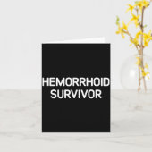 Hemorrhoid Survivor, Funny, Jokes, Sarcastic  カード (黄色い花)