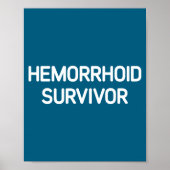 Hemorrhoid Survivor, Funny, Jokes, Sarcastic  ポスター (正面)