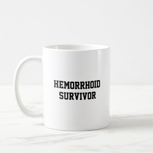 Hemorrhoid Survivor Get Well Soon コーヒーマグカップ (左)