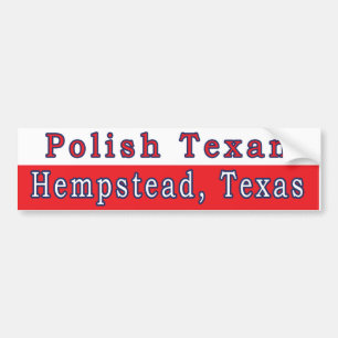 Hempsteadポーランドテキサンバンパーステッカー バンパーステッカー