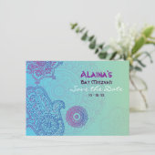 HEMSA手のバルミツワーの招待状の保存日付 セーブザデート (スタンド正面)