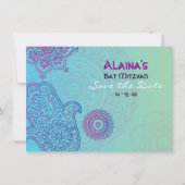 HEMSA手のバルミツワーの招待状の保存日付 セーブザデート (正面)