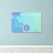 Hemsa Canvasバルミツワーサインインメモリボード キャンバスプリント (インサイチュ (ウッドフロア))