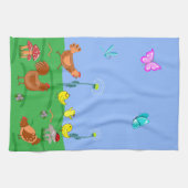 Hen and chicks  キッチンタオル (横)