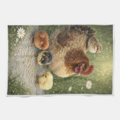 Hen and Chicks Farm Kitchen Towel キッチンタオル (横)