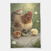 Hen and Chicks Farm Kitchen Towel キッチンタオル (縦)
