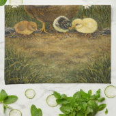 Hen and Chicks Farm Kitchen Towel キッチンタオル (折り畳み)