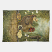Hen and Chicks Farm Kitchen Towel キッチンタオル (横)