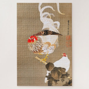Hen and Rooster with Grapevine by Ito Jakuchu ジグソーパズル
