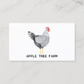 Hen Chicken Poultry Egg Farm QR Code 名刺 (正面)