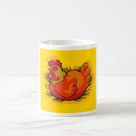 Hen on Nest Bright Farmyard Chicken コーヒーマグカップ