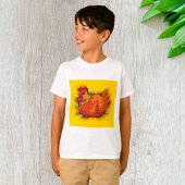 Hen on Nest Bright Farmyard Chicken Tシャツ